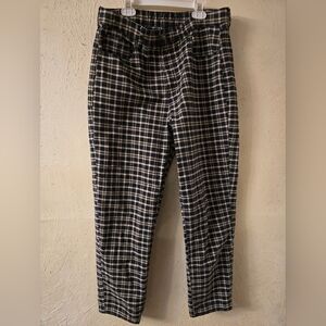 American Eagle Outfitters Black and White Plaid Chinos